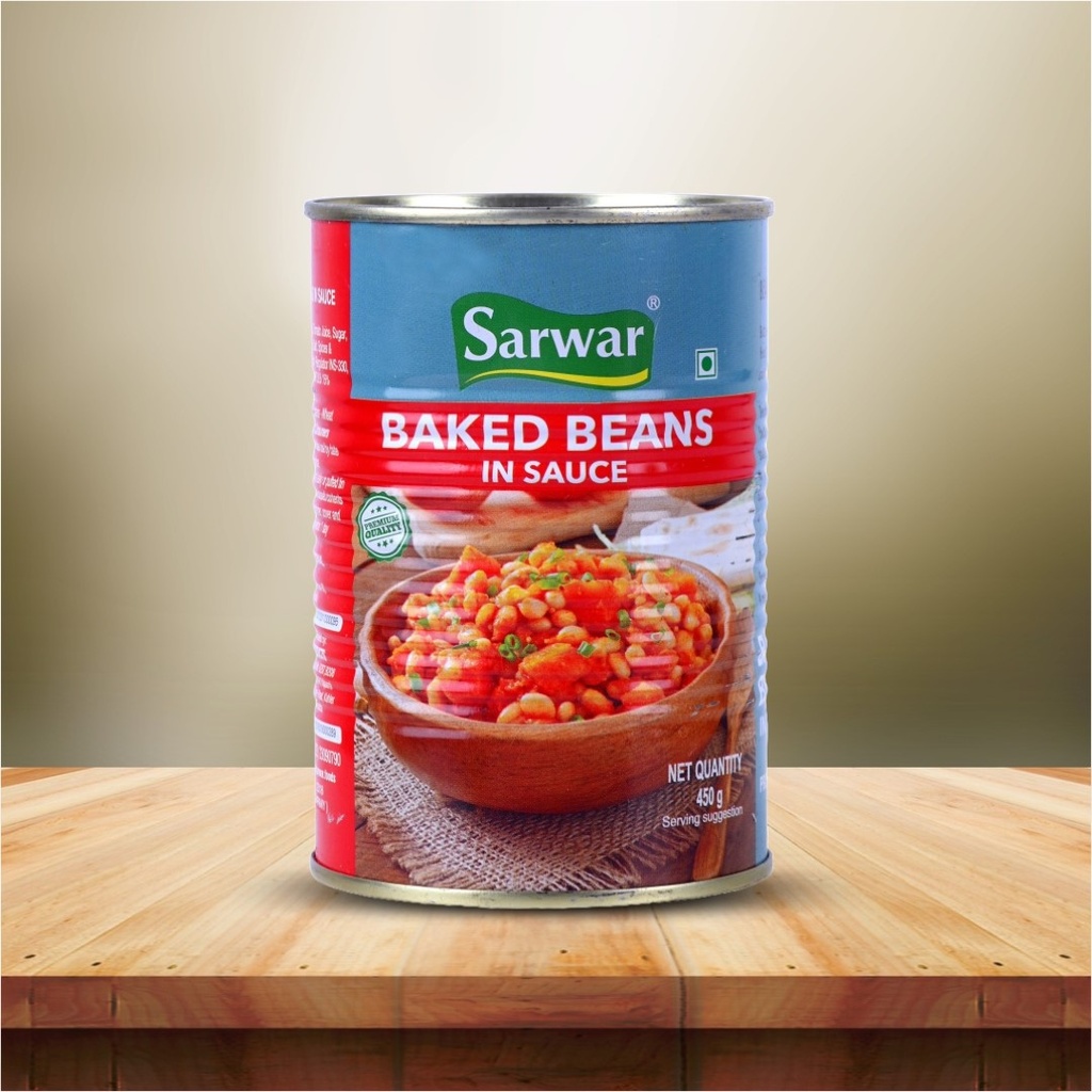 Sarwar Baked Beans in Tomato Sauce, 450g (Tin)