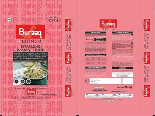 Buraaq - 1121 Platinum Basmati Rice, 30 Kg (Old Crop)