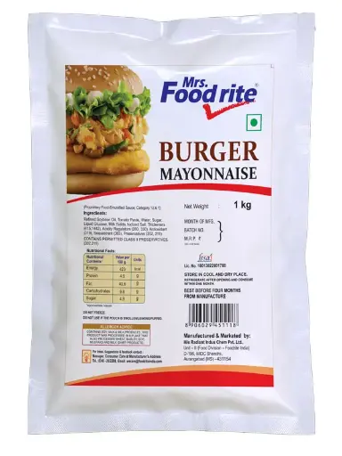 Foodrite (Meal Time) - Burger Mayonnaise, 1 Kg Pouch 