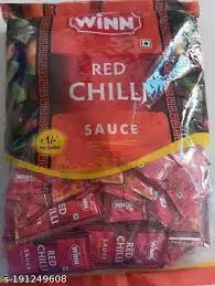 Winn - Red Chilli Sauce, 8 g Sachet (Pack of 100)